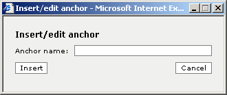 Anchor dialog/window